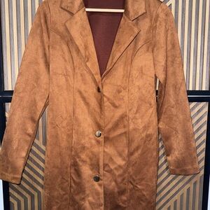 Elegant Tan Suede Blazer